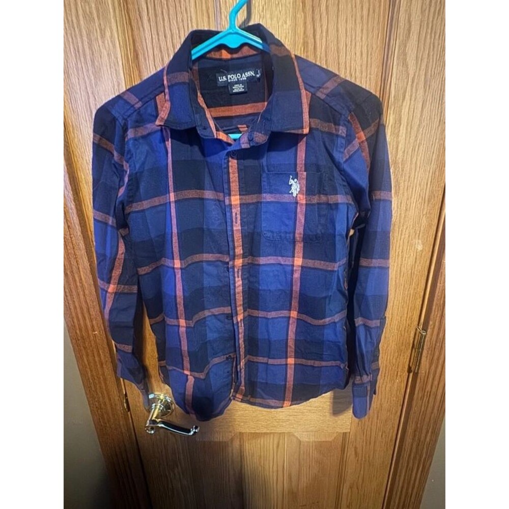 L US Polo Assn Boys Flannel Shirt Long